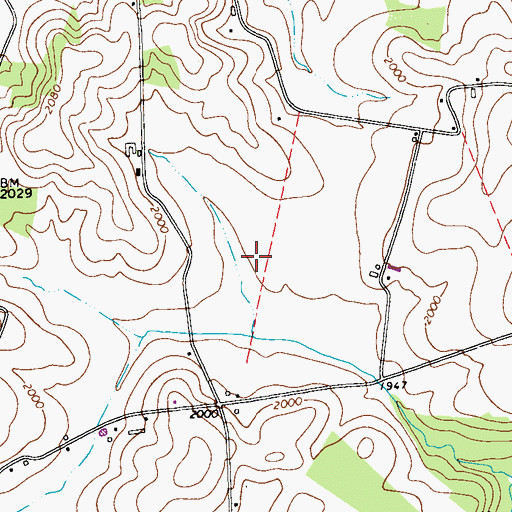 Topographic Map of Township of Lincoln, PA