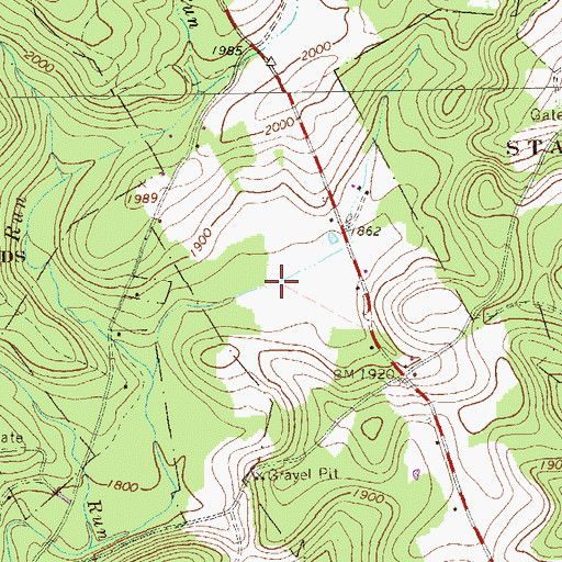 Topographic Map of Township of Lower Turkeyfoot, PA