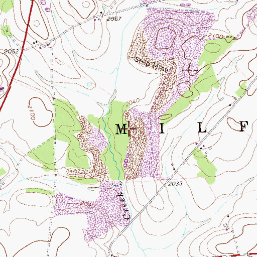 Topographic Map of Township of Milford, PA