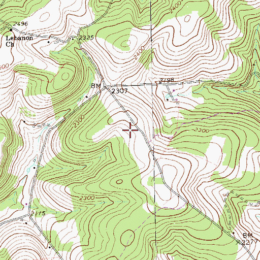Topographic Map of Township of Northampton, PA