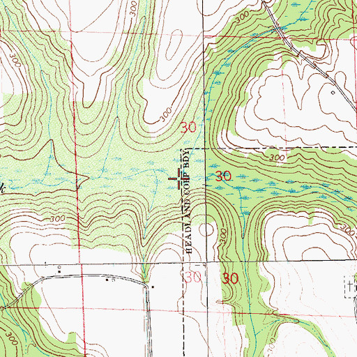 Topographic Map of Little Blackwood Creek, AL