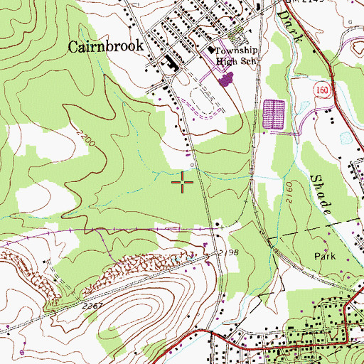 Topographic Map of Township of Shade, PA