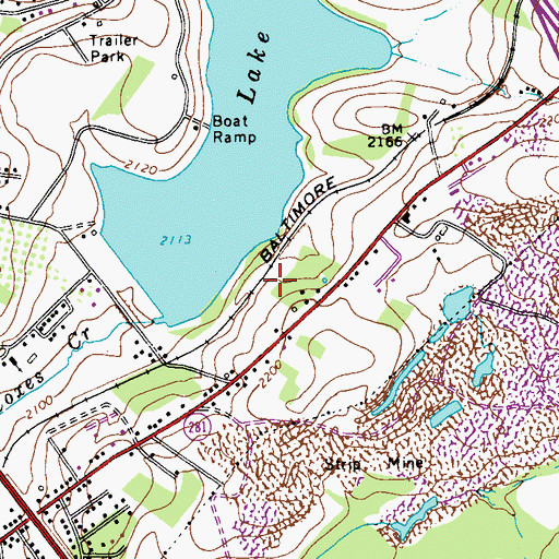 Topographic Map of Township of Somerset, PA