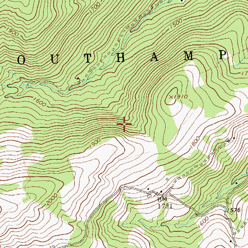 Topographic Map of Township of Southampton, PA