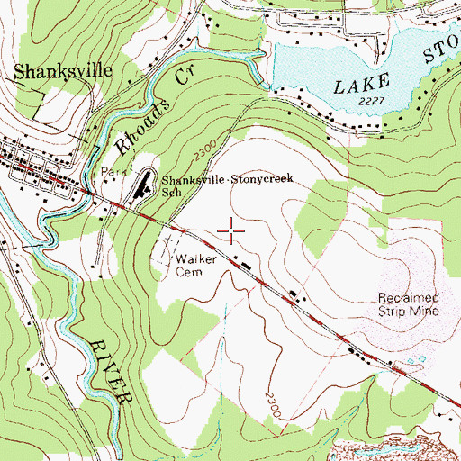 Topographic Map of Township of Stonycreek, PA