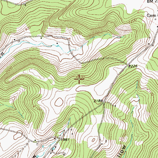 Topographic Map of Township of Upper Turkeyfoot, PA