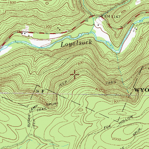 Topographic Map of Township of Forks, PA