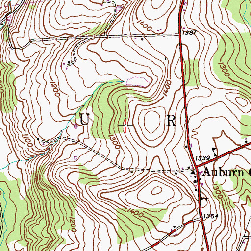 Topographic Map of Township of Auburn, PA