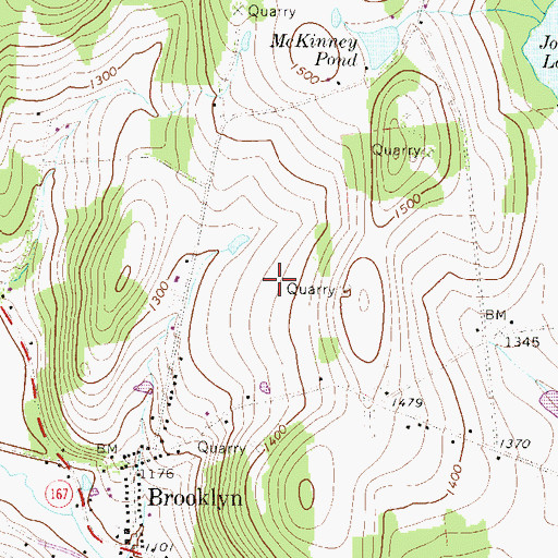 Topographic Map of Township of Brooklyn, PA