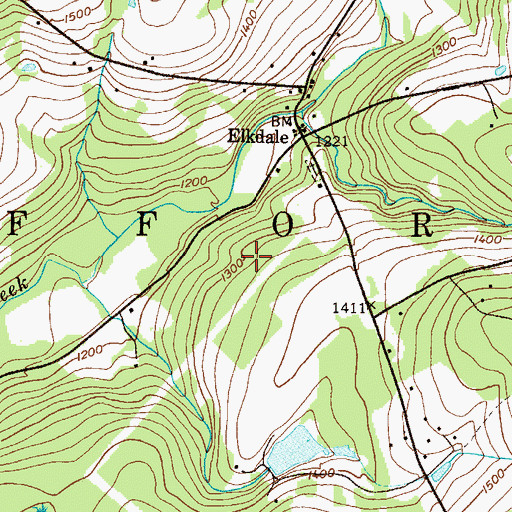 Topographic Map of Township of Clifford, PA