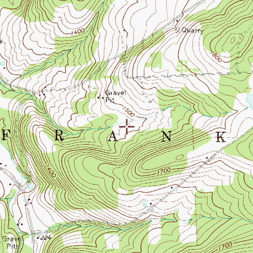 Topographic Map of Township of Franklin, PA