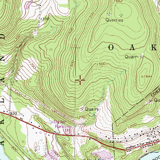 Topographic Map of Township of Oakland, PA