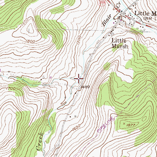 Topographic Map of Township of Chatham, PA