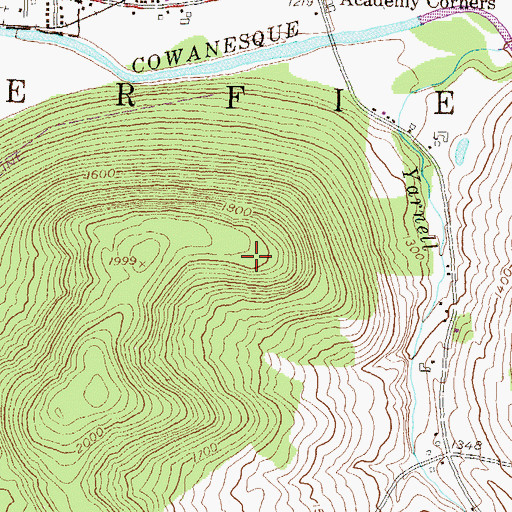 Topographic Map of Township of Deerfield, PA