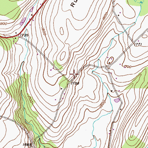 Topographic Map of Township of Delmar, PA