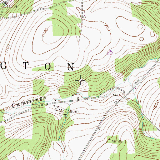 Topographic Map of Township of Farmington, PA
