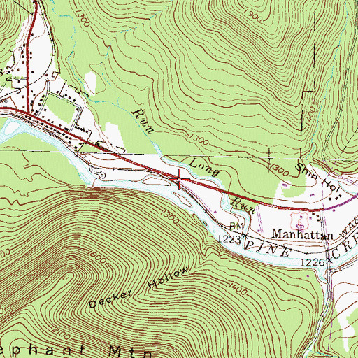 Topographic Map of Township of Gaines, PA