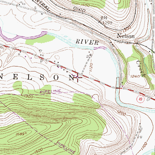 Topographic Map of Township of Nelson, PA
