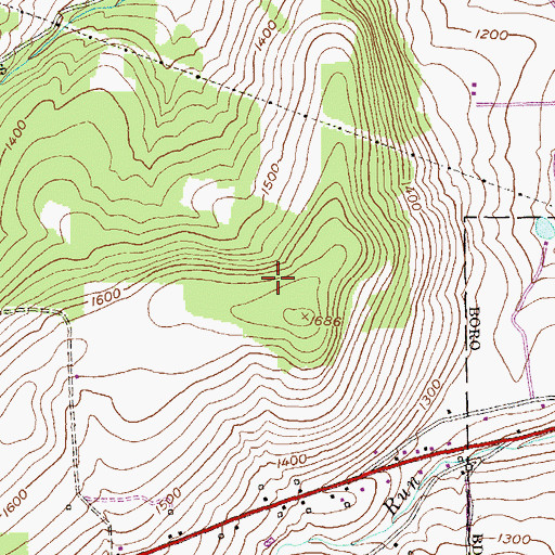 Topographic Map of Township of Richmond, PA