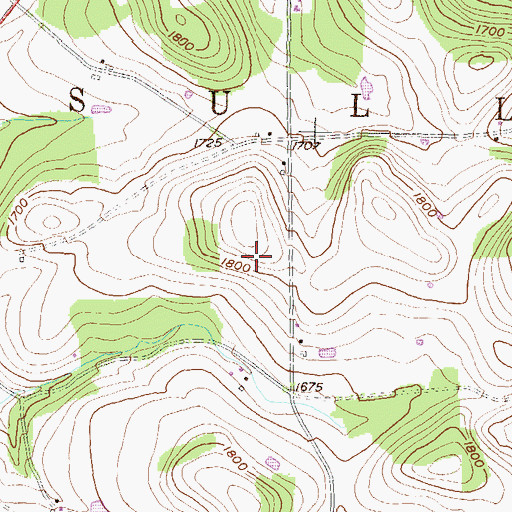 Topographic Map of Township of Sullivan, PA
