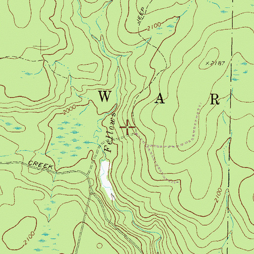 Topographic Map of Township of Ward, PA