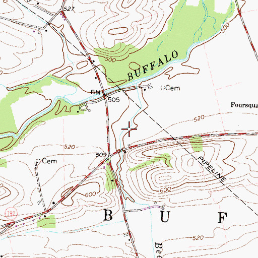 Topographic Map of Township of Buffalo, PA