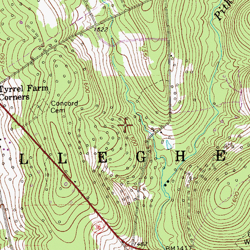 Topographic Map of Township of Allegheny, PA