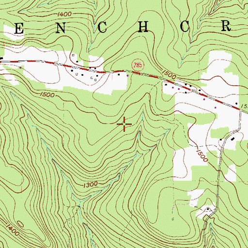Topographic Map of Township of Frenchcreek, PA