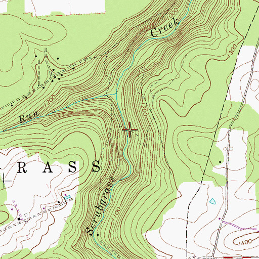 Topographic Map of Township of Scrubgrass, PA