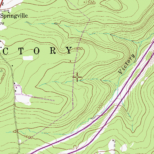 Topographic Map of Township of Victory, PA