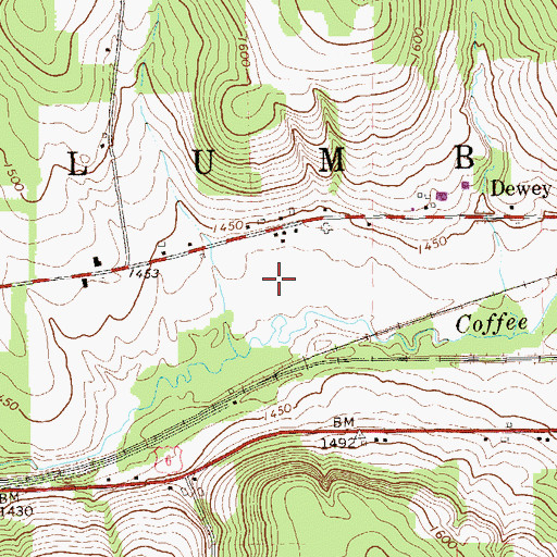 Topographic Map of Township of Columbus, PA