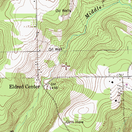 Topographic Map of Township of Eldred, PA