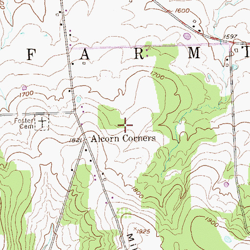 Topographic Map of Township of Farmington, PA