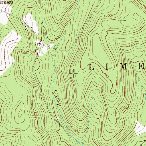 Topographic Map of Township of Limestone, PA