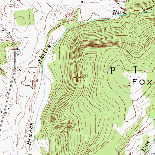Topographic Map of Township of Pine Grove, PA