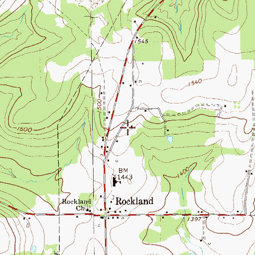 Topographic Map of Township of Rockland, PA