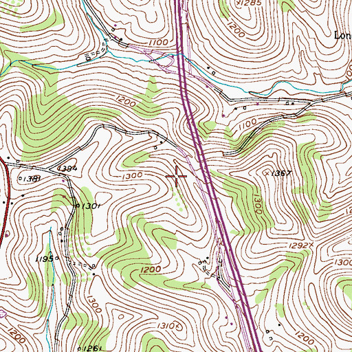 Topographic Map of Township of Amwell, PA