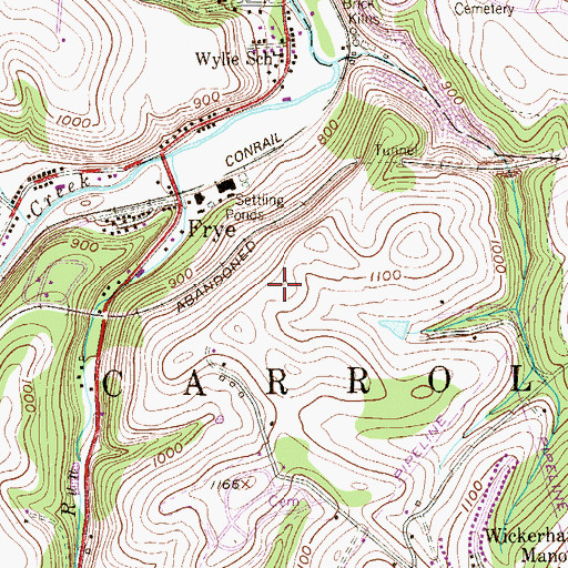 Topographic Map of Township of Carroll, PA