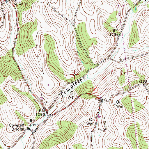 Topographic Map of Township of East Finley, PA