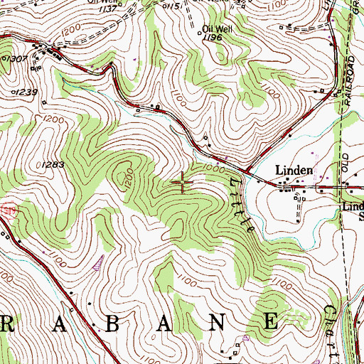 Topographic Map of Township of North Strabane, PA