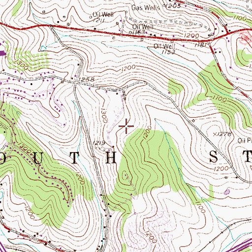 Topographic Map of Township of South Strabane, PA