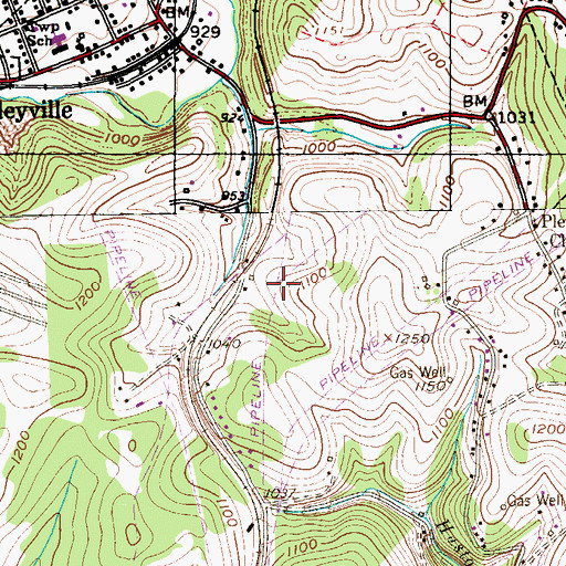 Topographic Map of Township of Union, PA