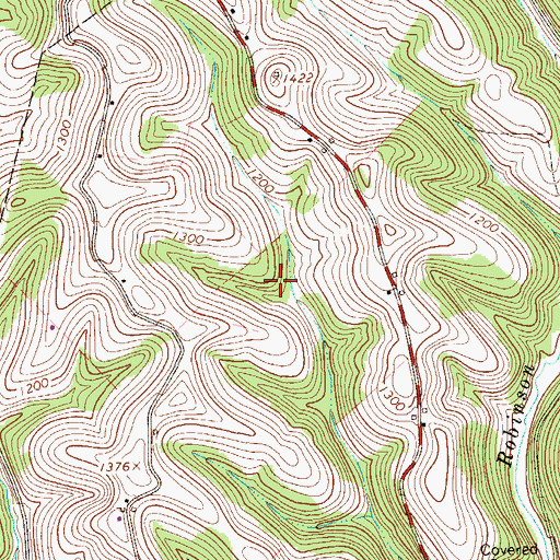 Topographic Map of Township of West Finley, PA