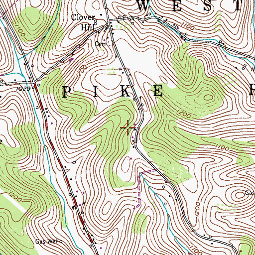 Topographic Map of Township of West Pike Run, PA