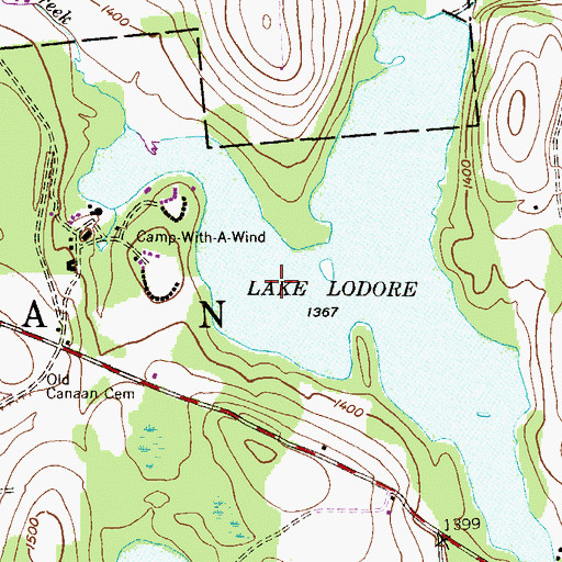 Topographic Map of Township of Canaan, PA