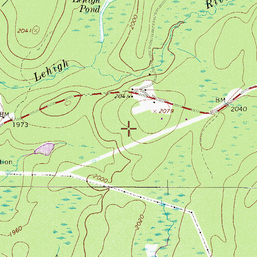 Topographic Map of Township of Lehigh, PA