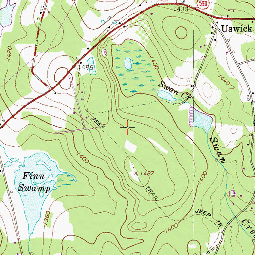 Topographic Map of Township of Paupack, PA