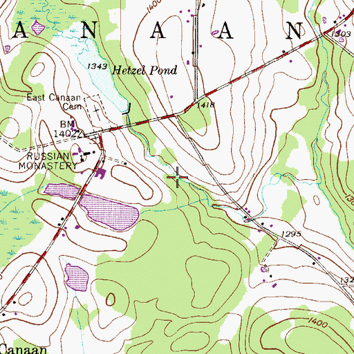 Topographic Map of Township of South Canaan, PA