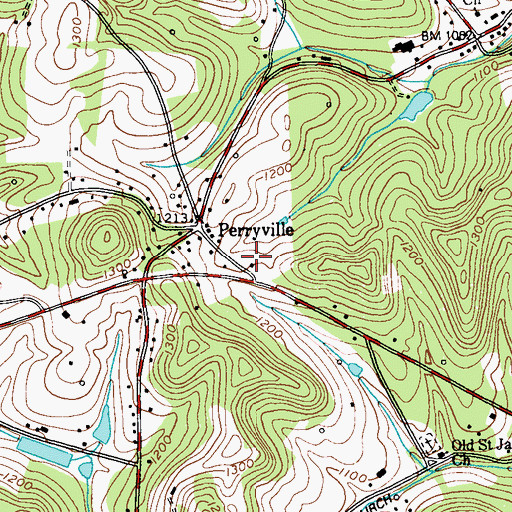 Topographic Map of Township of Bell, PA
