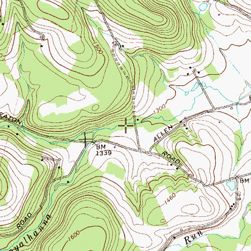 Topographic Map of Township of Cook, PA